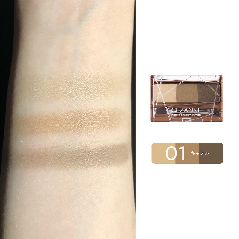 Cezanne Nose & Eyebrow Powder 01 Camel 3g with Nose