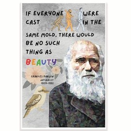 Charles Darwin Famous Scientist Classroom Poster - Inspirational Quote - Science Class Poster - 12 x 18 Inch - Classroom Decor - Classroom Must Haves - Back To School Decor - CPS0658