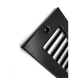 HVAC Premium 4" x 8" [Duct Opening] Toe Kick Vent Grille - HVAC Register Cover [Outer Dimensions: 5.5 X 9.5] - Black