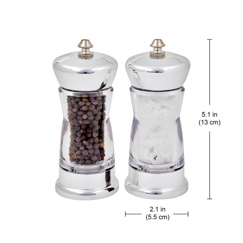 Kamenstein Manual Spice Mills (Set of 2) - Adjustable Ceramic