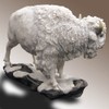 10.75 Inch Large Bison Standing Decorative Statue Figurine, White