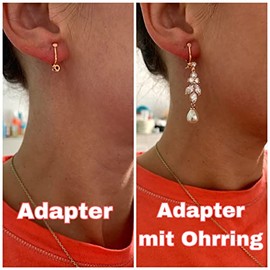 Clip Ohrringe Adapter Ohrclips Konverter Ohrring Clips siber rosegold gold (Rosegold)