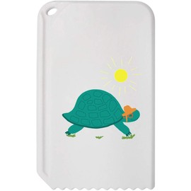 'Tortoise With A Sun Hat And Glasses' Plastic Ice Scraper (IC00037130)