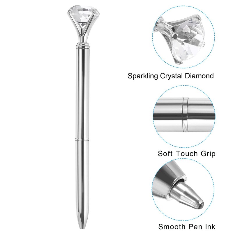 PATIKIL Ballpoint Pen Stylus Ballpoint Pen Crystal Diamond Black Ink,