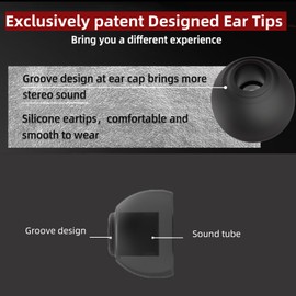 CCZ Melody Original Earbud Tips, 6 PCS/3 Pairs Replacement Ear bud Rubber Tips for kz zs10 pro, zs10 pro x, zsn pro x, castor, edx pro, zar, Tangzu Wan'er, DC01 Pro, chu 2, aria, Blessing iem (Medium)