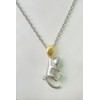 Frogsnout Necklace, Cute Cat Design, Movable Tail, Catching Eyes, Silver,