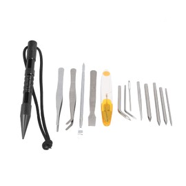 Paracord Needle Set, 14 Pieces Paracord Tools Paracord Needle with Cloth Bag for Paracord Work Leather Weaving (Black)