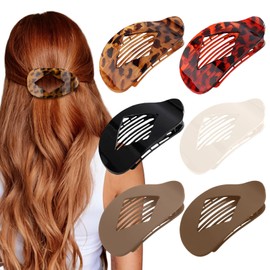 6 PCS Duckbill Hair Clips for Women - Amber Accessories for Thin, Thick Hairs, Strong Hold Flat Hair Claw Clips for Women and Girls