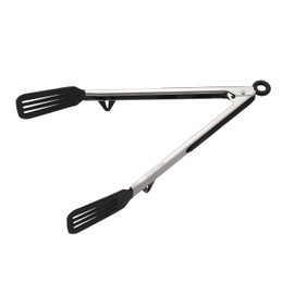 Captain Stag UG-3329 Outdoor BBQ Tongs, Nylon Turner Tongs, 11.8 inches (30 cm) with Stopper