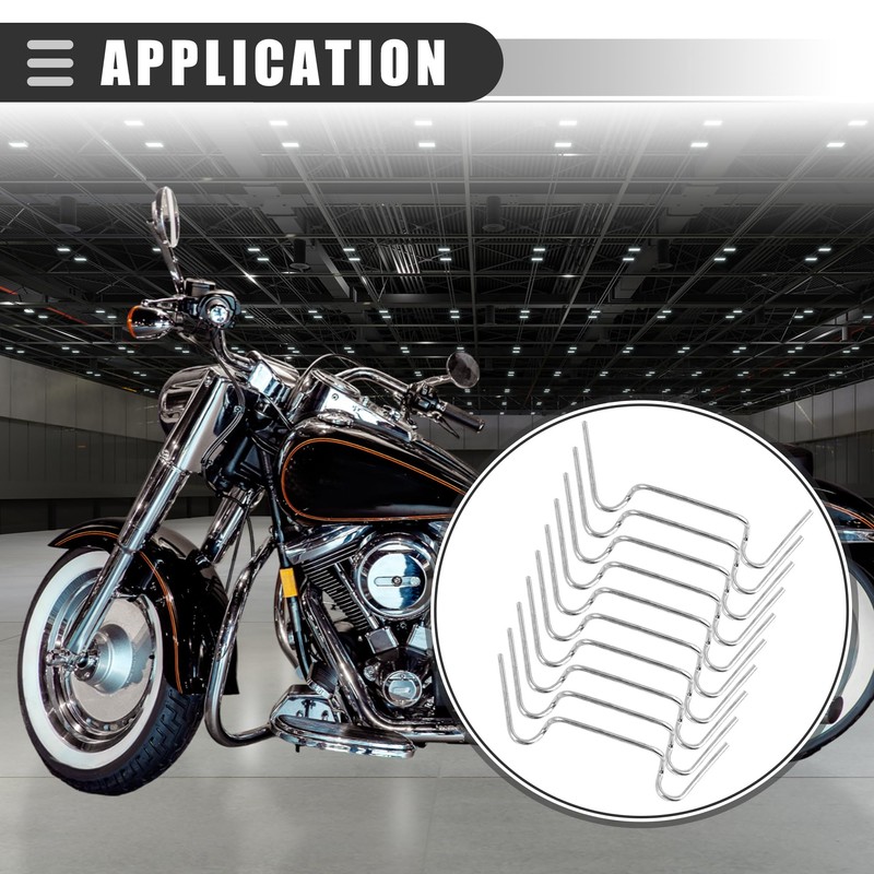 Motoforti Universal Motorcycle Fastener Spring Clip, Headlight Spring Clips, Square,