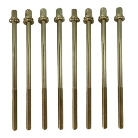 AIAS Tension Rods for Drums - Brass Plated (4 1/3 inch) - 8 Pack