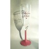 Rose Gold Glitter Stem Champagne Flute with Gold 'Fabulous Mum',