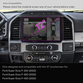 INNOSURE Tempered Glass Screen Protector for 2022 Ford Super Duty F-250 F-350 F-450 Navigation 12" Touchscreen F250 F350 F450 Accessories [9H] [Anti Fingerprint] (HD Clear)