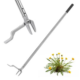 BARAYSTUS Stand up Weed Puller with 3 Claw Head, 45.6" Long Handle Weed Puller Tool Stand up Heavy Duty, Detachable Weed Remover Tool, No Need Bending Kneeling Weeding Tool for Lawn Yard Garden