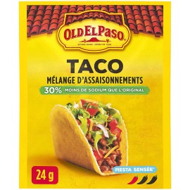 General Mills Old El Paso Smart Fiesta Reduced Sodium Taco Seasoning Mix, 24g/0.8 oz.,