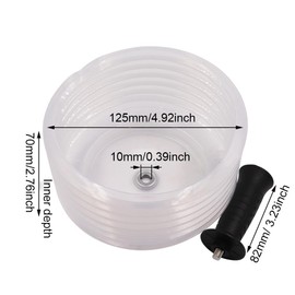 Drill Dust Cover, Saw Dust Bowl Drill Ash Bowl Drywall Dust Collector with Handle Dust Catcher Hole Saw Dust Bowl for Installing Recessed Lights, Works with Hole Saws