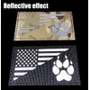 IR Reflective Service Dog Patch US Flag Tactical Dog Paw