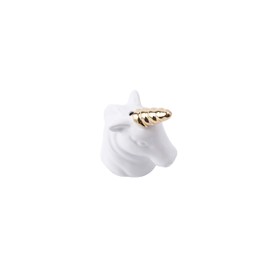 CGB Giftware | Ceramic White Unicorn and Gold Foiled Horn Light Pull | GB04335