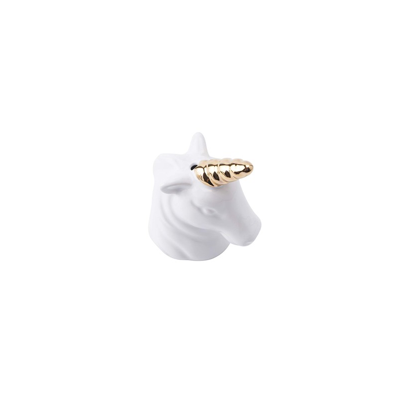 CGB Giftware | Ceramic White Unicorn and Gold Foiled Horn
