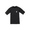 Volcom Men's Standard Solid UPF 50+ Short Sleeve Rashguard, Black