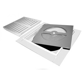 Odour trap for floor drainage, size 140 x 140 mm, super flat, only 3 mm, installation depth with horizontal membrane