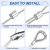 sourcing map Aluminum Crimping Loop Sleeve 1/16"(2mm) Cable Ferrule for