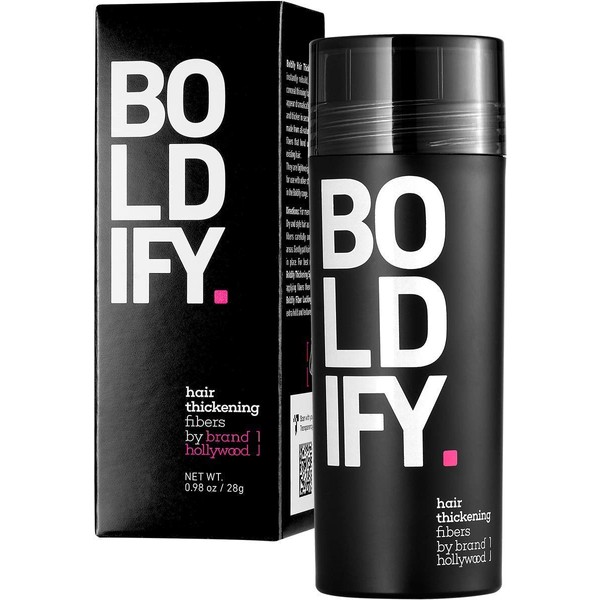 BOLDIFY Hair Fibers for Thinning Hair (DARK BROWN) Undetectable & Natural - Giant 28g Bottle - Completely Conceals Hair Loss in 15 Sec - Hair Thickener & Topper for Fine Hair for Women & Men​