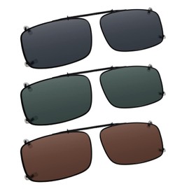 LUR Clip on Sunglasses for Men Easy clip Spring Polarized Glasses