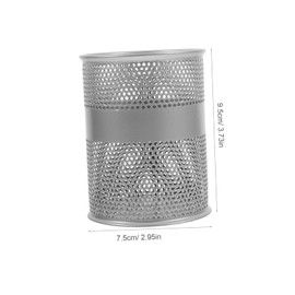 Operitacx Office Stationery Storage Box Mesh Pencil Holder Cosmetic Brush Holder Makeup Brush Holder Eyebrow Pencil Holder Pencil Organizer Art Supply Storage Pen Holder Stand Grey Metal