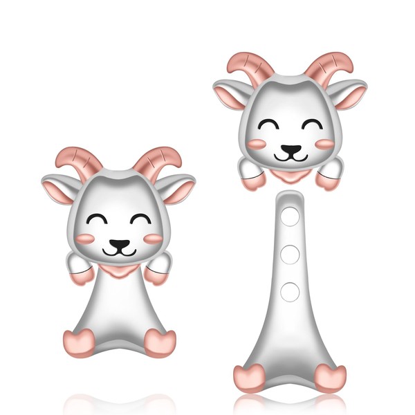 Animal Jacket Earrings for Womens 925 Sterling Silver Axolotl Pug