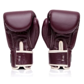 Fairtex BGV16 Leather Muay Thai Boxing Gloves (Maroon, 14 oz)