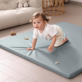 Baby Play Mat, 50''x50'' Waterproof Nursery Rug Muscle Mat Area Rug Playroom Rug, Grey