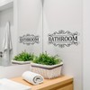 Bathroom Door Wall Sticker, Removable English Letter Signs, Decorative Decal