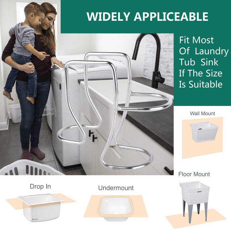 Adjustable Washing Machine Washer Drain Hose Holder Hook, Laundry Tub