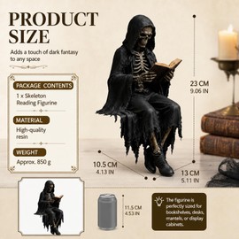 Gothic Dark Fantasy Figure, Gothic Home Decor Figurine, Halloween Decor and Horror Figures for Bookshelf Displays, Desk Ornaments for Dark Aesthetic Collections, Mysterious Atmosphere Enhancement