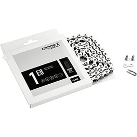 Connex E-Bike 1E8 Reinforced Design Width Hub Gear Chain 132 Links Chains, Silver, Regular