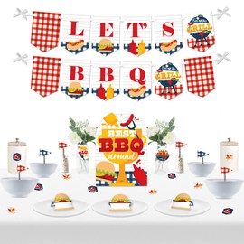 Big Dot of Happiness Fire Up the Grill - DIY Summer BBQ Picnic Party Cookout Signs - Snack Bar Decorations Kit - 50 Pieces