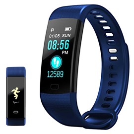 iSTYLE Fitness Tracker, Health Heart Rate Monitor Sleep Monitor, Bluetooth Smart Watch, Waterproof Sport Activity Tracker Step Pedometer Calorie Counter (Blue)