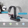 Oil Rubbed Bronze Bathroom Faucet 3 Hole, Senhozi 4 Inch