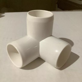 Unbranded 4x 3way Tee 3/4" PVC Fittings Corner Cross Elbow 90 Degree for Pipe SCH40 N936