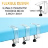 12 Pieces Clear Tablecloth Clips, Adjustable Plastic Table Cover Holders,