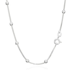 NKlaus 42 cm Venetian Chain 925 Silver Elegant Necklace Filigree Width 1.0 mm Necklace 4.3 g Heavy 1875, Sterling Silver