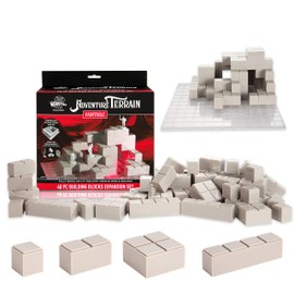 Monster Adventure Terrain - 40pc Paintable Stackable Building Block Expansion Set - Fully Modular 3-D Tabletop World Builder Compatible with Pathfinder D&D, and Most RPGs ...