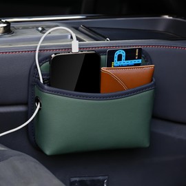 JEYODA Car Storage Pocket Seat Side Bag, Car Side Bag, Portable Storage Box, Card Storage, Seat Gap Storage, Easy Installation, Mini Pocket, Small Items, Multi-functional Car Accessories, Convenient