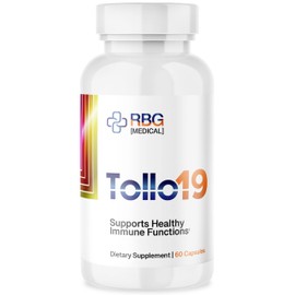 Research Biotech Group Tollo19 Immune Support Supplement - 3CLpro Inhibitors Protease Enzyme Supplement - 300mg Natural Blend of Gromwell Root Extracts & Sunflower Lecithin - Immune Defense 60 caps