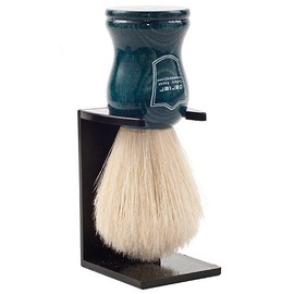 Parker Safety Razor 100% Natural Boar Bristle Shaving brush with Blue Wood Handle & Free Shaving Brush Stand
