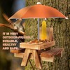 Gnodary Squirrel Feeder with Umbrella, Squirrel Feeders for Outside, Squirrel