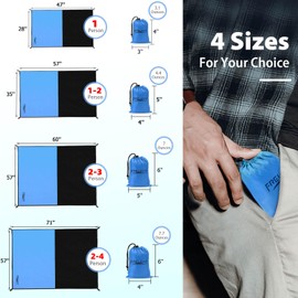 Frelaxy Pocket Picnic Blanket, Waterproof Sandproof Beach Mat, Compact Camping Tarp for Festivals, Hiking, Travel, Outdoor Recreation
