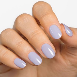 MOYOU LONDON Semi Cured Gel Nail Strips, 20 Pc. Gel Wraps for Nails, Get 1 Free UV Lamp When You Get 3 or More, Easy Apply & Remove for Salon-Quality Manicure -Periwinkle