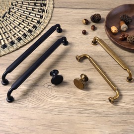 Vicycmc 3 Inch(76mm) Hole Center Antique Brass Zinc Alloy Solid Cabinet Pulls,Vintage Retro Dresser Cabinet Handles Luxury Cabinet Pull Hardware for Bedroom, Kitchen 6 Pack